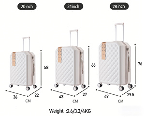 Juego de Maletas de Viaje con Ruedas Giratorias, 3/6 Piezas, ABS, Unisex, con Asa, de 20/24/28/32 Pulgadas, Precio de Fábrica, Alta Calidad - Product Image 3