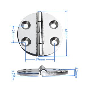 Bisagras Redondas Reforzadas de Acero Inoxidable 316 de 64 mm de Grosor, Accesorios de Herraje para Uso en Yates, Embarcaciones y Vehículos Recreativos - Product Image 2