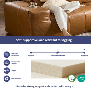 MOQ100 Juego de Sofás de Lujo Personalizados para Sala de Estar, Muebles de Sofá sin Estructura Comprimidos al Vacío, Sofá Seccional de Esponja con Espuma 28D - Product Image 4