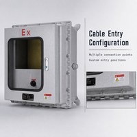 Boîtier de distribution antidéflagrant IP65 IP66 avec panneau de commande de disjoncteur, en alliage d'aluminium, pour la distribution d'énergie industrielle