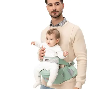 Gendongan bayi kursi pinggul keselamatan, mudah dipakai & berbagai saku, gendongan ergonomis untuk bayi baru lahir hingga balita