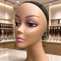 Tête de mannequin réaliste chauve pour maquillage, présentation de perruques, coiffure en salon et vitrine de boutique