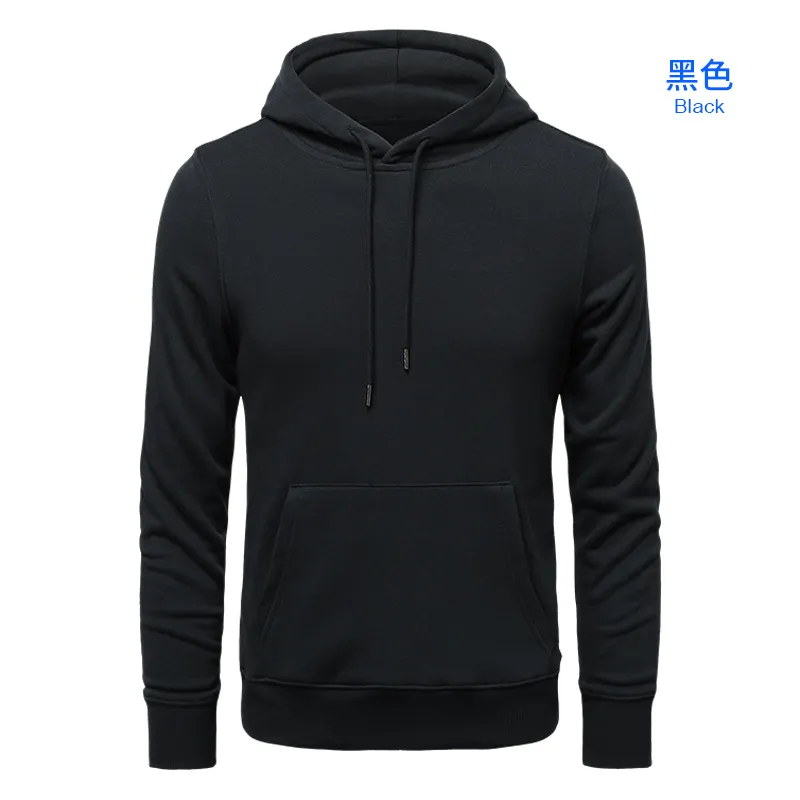 Hoodie Gym Pria Desain Baru 2021 Baju Kosong Bea Cukai Uniseks Bersirkulasi dengan Saku