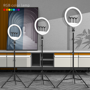 Trépied Téléphone Anneau Lumineux LED 8 Pouces <span class=keywords><strong>RGB</strong></span> pour Maquillage Diffusion Vidéo Caméra Studio Photo - Product Image 2