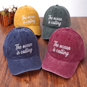 หมวกเบสบอลปักโลโก้ 6 แผง แบบ OEM สั่งทำพิเศษ ผ้าฝ้ายฟอกทรงไม่แข็งแบบ Dad Hat - Product Image 1