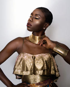 Afrika tarzı kolye ve yaka seti moda bildirimi ucuz altın kaplama küpe bilezik kolye takı seti - Product Image 1