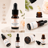Fengshangmei Vente en gros, Meilleure vente : Huile pour cuticules 10 ml en flacon compte-gouttes à épaule plate, Produits de soin des ongles et des cuticules