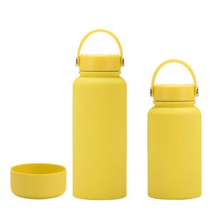 Botella de Agua Deportiva Personalizada de Acero Inoxidable con Aislamiento al Vacío, 650 ml, 1000 ml, 1200 ml, con Asa y Base de Silicona - Product Image 2