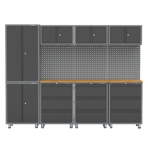 Kinbox 12 Pieces Metal Garage Tool Display Tool Chest for Home Garage 20CM12B Garage Tool Chest - Product Image 1