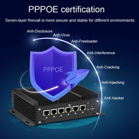 Dispositivo de Firewall Lte sin Ventilador con 6 Puertos LAN, Router PFsense Openwrt, Mini PC Barebone 5405U, Computadora Industrial