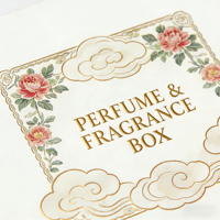 Boîte à parfum à tiroir avec motif floral en feuille d'or pour coffret de 3 flacons à bille – Emballage de luxe pour parfums – Vente en gros OEM