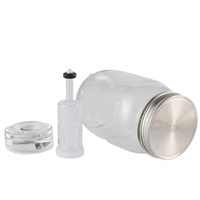 Pot de Fermentation, haut de gamme, couvercle en Silicone avec anneau et Airlock, Kits pour bocaux à large bouche