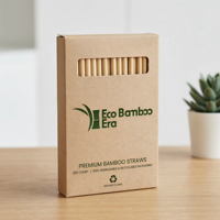 Pailles en bambou 100% naturelles et écologiques - Utilisation en camping, durables, biodégradables, réutilisables, lisses, sans bavures, de haute qualité, imprimables avec logo