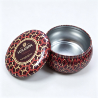 Boîtes en étain au design élégant pour bougies, boîtes en étain rondes vides pour bougies