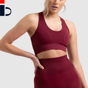 Reggiseno sportivo da donna con reggiseno sportivo senza cuciture in tessuto Fitness personalizzato