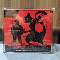 Boîte de rangement magnétique en Lucite de 5 mm pour ETB (Elite Trainer Box) – Étui transparent en acrylique premium, anti-poussière et écologique pour cartes TCG