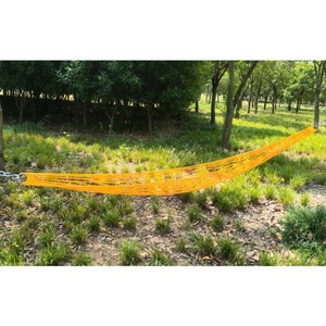 Hamaca de malla trenzada a mano con cuerda gruesa, hamaca colgante duradera <span class=keywords><strong>para</strong></span> exteriores, equipo ligero <span class=keywords><strong>para</strong></span> acampar, <span class=keywords><strong>para</strong></span> viajes al aire libre y picnic - Product Image 2