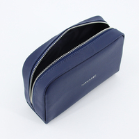 Sac de toilette imperméable en PU pour homme avec logo personnalisé, sac de toilette pour le voyage, sac de maquillage, organiseur, sac de maquillage pour homme