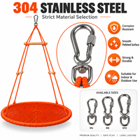 Boucle universelle en acier inoxydable 304, boucle rotative pour corde de balançoire, accessoire pour laisse d'animal de compagnie