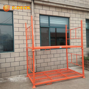 Rayonnage de stockage de pneus pliables empilables en acier doux Q235, démontable et robuste pour le transport - Product Image 5