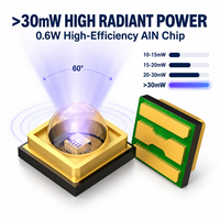 Source de lumière fiable 600mW 60 degrés Diode purifiante ultraviolette profonde 305nm 315nm pour les soins de la peau Source de lumière Luz