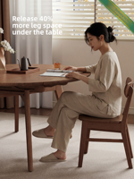 Table à manger ronde pliable et extensible en bois massif de chêne, design antique, mobilier de maison CZ042