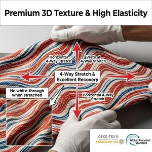 Tissu Bullet à imprimé numérique Jour de l'Indépendance 4 juillet en polyester et élasthanne tricoté Liverpool, vendu <span class=keywords><strong>au</strong></span> mètre pour nœuds - Product Image 2