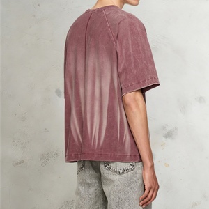 Custom Premium Heavyweight 280gsm Cotton Single Jersey Dry Feel Boxy Raglan Sleeve Blank T Shirt - Product Image 2