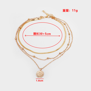 Conjunto de Collar de Aleación Chapado en Oro con Colgante de Flor y Cadena de Serpiente, Joyería de Moda para Mujer para Fiestas - Product Image 4