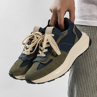 Baskets en cuir suédé de qualité supérieure pour homme, chaussures de marche et de Fitness, nouvelle collection