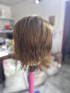 Cabeza <span class=keywords><strong>de</strong></span> Maniquí con Barba 100% Cabello Humano para Prácticas <span class=keywords><strong>de</strong></span> Peluquería, Trenzado y Decoloración - Estilo Liso - Product Image 4