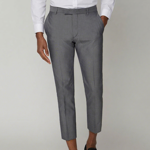 Factory Direct Sale Lightweight Men's Straight Mid Waist Cropped Trouser New Fashionable Plus Size Casual Style - Product Image 1