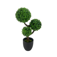 Tizen Artificielle Topiaire Buis Herbe Boule Bonsaï Arbres Artificielle Cyprès Arbre Plantes Synthétiques En Pot pour Décoratif