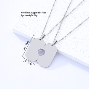 Ywyougang Collana con Ciondolo a Catena in Acciaio Inossidabile Placcato Oro Rosa Personalizzata Creativa per Coppie Regalo di Anniversario per San Valentino - Product Image 5