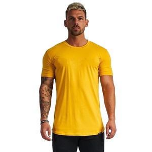 Camiseta muscular de manga corta para entrenamiento, camisa básica sólida de secado rápido, diseño superguay con servicio de impresión personalizado, diseño OEM, Verano - Product Image 1