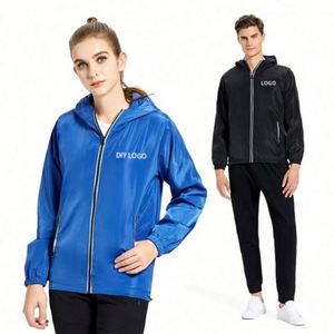 Professional Custom Activity Advertising Windbreaker <b>Jackets</b> Polyester Men's <b>Jackets</b> With Hood - Product Image 3