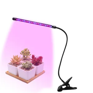 Hondo 도매 4 헤드 디 밍이 가능한 클립 LED 성장 빛 램프 식물 성장 튜브 삼각대 스탠드 실내 식물