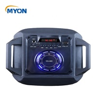 Nuevo Modelo de Altavoz Portátil de Madera con USB, Tarjeta TF, Radio FM, Altavoz Bluetooth Inalámbrico, Sistema de Karaoke para Teléfono Inteligente y Ordenador Portátil
