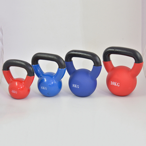 <span class=keywords><strong>Kettlebell</strong></span> en fonte revêtue de vinyle 4/6/8/10KG, kettlebells colorées pour la musculation à domicile, entraînement de force, CrossFit - Product Image 2