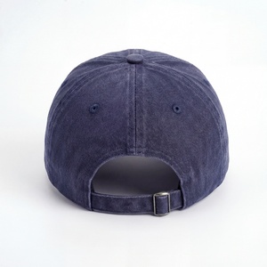 Casquettes de baseball personnalisées à 6 panneaux avec logo brodé plat, en coton lavé, non structurées, style « dad hat » - Product Image 4