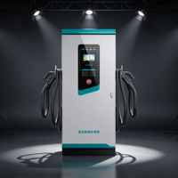Chargeur rapide DC pour centrale solaire, station de recharge pour véhicules électriques à double connecteur avec écran tactile, lecteur de carte, IP54, utilisation en extérieur