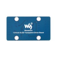 Placa de Expansión OLED Transparente Waveshare de 1.51 Pulgadas, Resolución 128x64, Interfaces SPI/I2C, Pantalla de Color Azul Claro