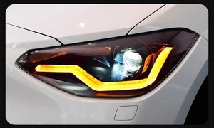 Fari LED Specializzati CG per Serie 1 <span class=keywords><strong>F20</strong></span> (2012-2015) <span class=keywords><strong>116i</strong></span>/118i con Materiale PC e Indicatori di Direzione Modificati - Product Image 6