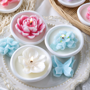 Elegant 3D Flower Butterfly Gypsum Cup Aroma <b>Candle</b> Handmade Soy Wax Household Decor Souvenir <b>Gift</b> - Product Image 3