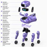 KI-Roboterhund Intelligenter Begleiter Schreibtischgerät mit Licht und Ton Elektronisches Spielzeug für drinnen