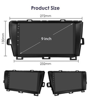 9 ''Android Auto Écran Tactile Gps Navigation Multimédia Stéréo Voiture Lecteur Android Radio pour Toyota Prius 2009 ~ 2015 Avec Carplay