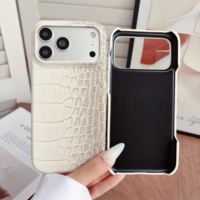 Étui en cuir PU effet crocodile pour iPhone 17 Pro Max 16 15 – Coque rigide de luxe à motif pierre rétro – Housse de protection premium pour mobile – Vente en gros