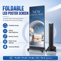 Afficheur LED pliable d'intérieur P1.53 P1.86 P2 P2.5, technologie GOB, prise en charge de la télécommande, écran d'affichage LED, OEM