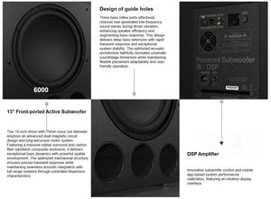 Haut-parleur ultra-basse fréquence de 12 pouces, caisson de basses actif haute puissance, amplificateur DSP - Système de caisson de basses professionnel pour cinéma - Product Image 4