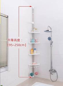 स्टेनलेस स्टील टेलीस्कोपिक रॉड भंडारण रैक छोटे अंतरिक्ष संगठन के लिए सस्ते धातु बाथरूम कोने भंडारण धारक - Product Image 4